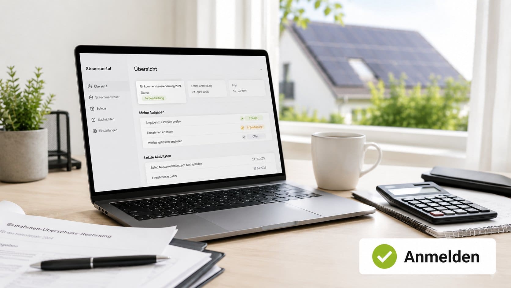 PV-Anlage online beim Finanzamt anmelden – Steuererklärung und Kleinunternehmerregelung für Photovoltaik